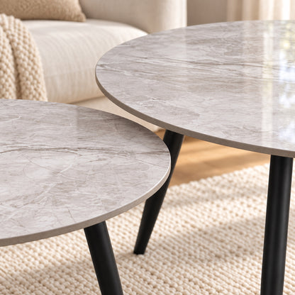 Senna - Coffee Table Set - Grey Marble