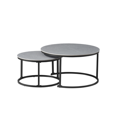 Auden - Ensemble table de salon - Marbre gris