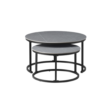Auden - Ensemble table de salon - Marbre gris