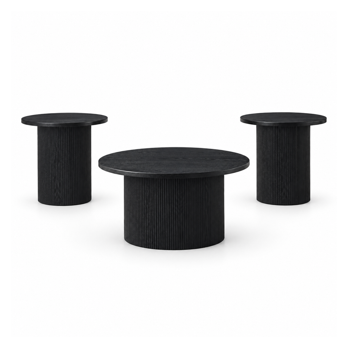 Palmer - Coffee Table Set - Black Wood