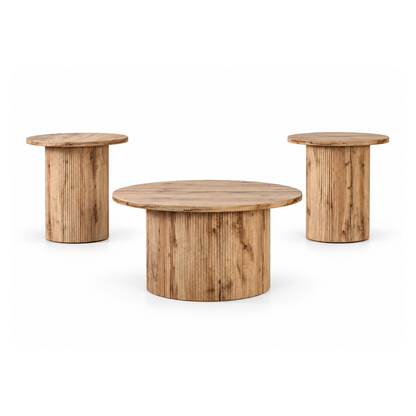 Palmer - Coffee Table Set - Light Natural Wood