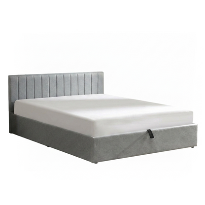 Norah - Full Bed with Storage - Grey Fabric