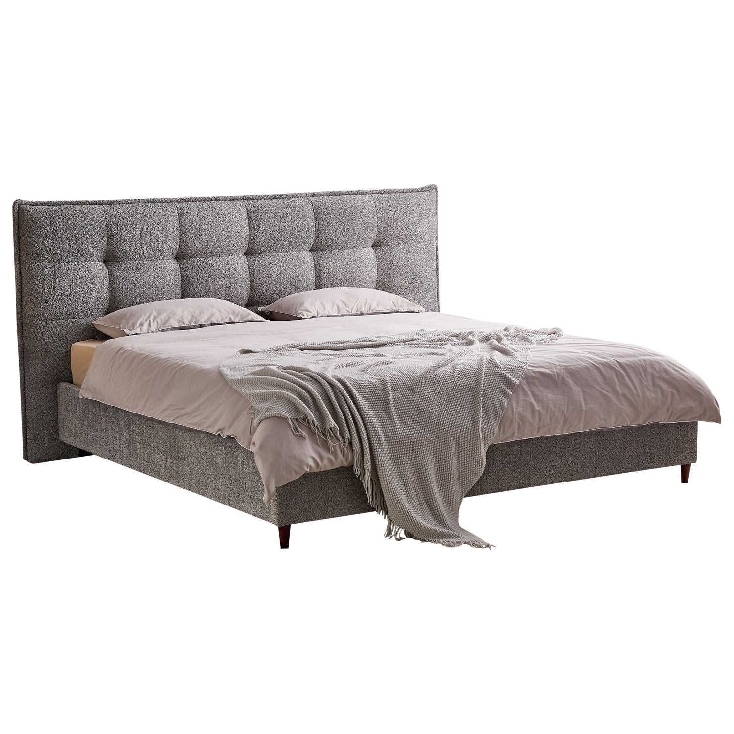 Maiko - Lit Queen - Tissu Gris