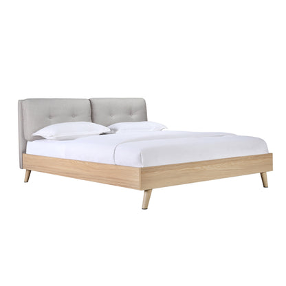 Jumana - Queen Bed - Beige Fabric