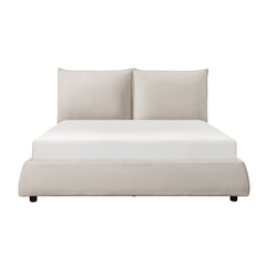 Bed - King / Beige Fabric