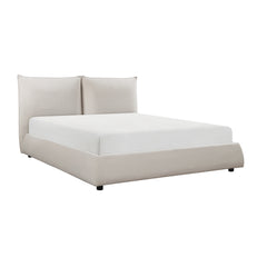 Bed - King / Beige Fabric