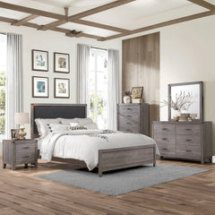 Ensemble de chambre à coucher - Gris - Woodrow