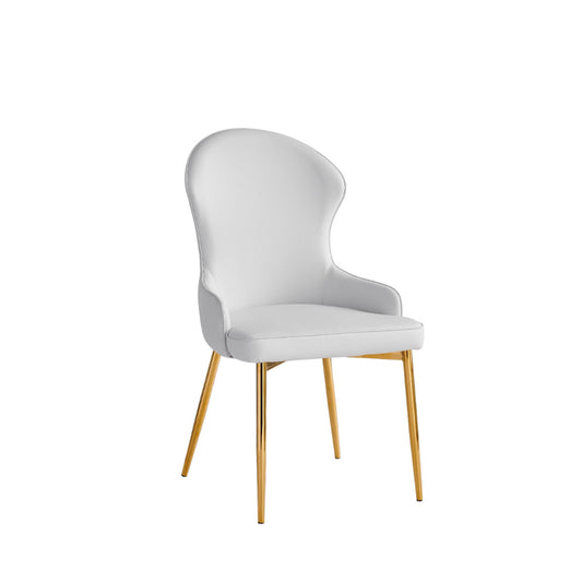 Venus - Dining Chair - White Faux Leather 1200