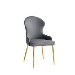 Venus - Dining Chair - Grey Faux Leather