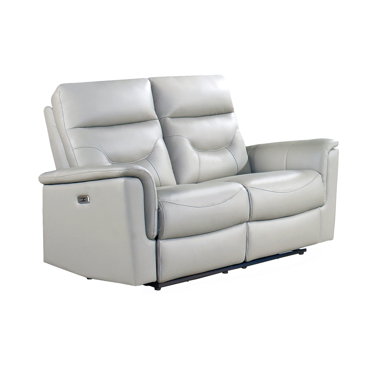 Anglesey - Causeuse inclinable - Cuir Véritable Argent