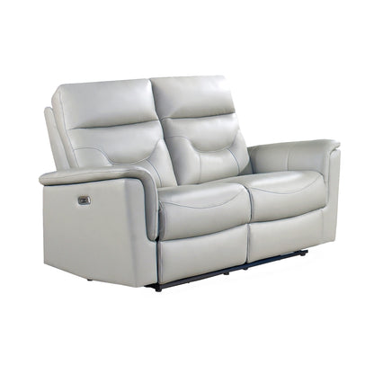 Anglesey - Causeuse inclinable - Cuir Véritable Argent