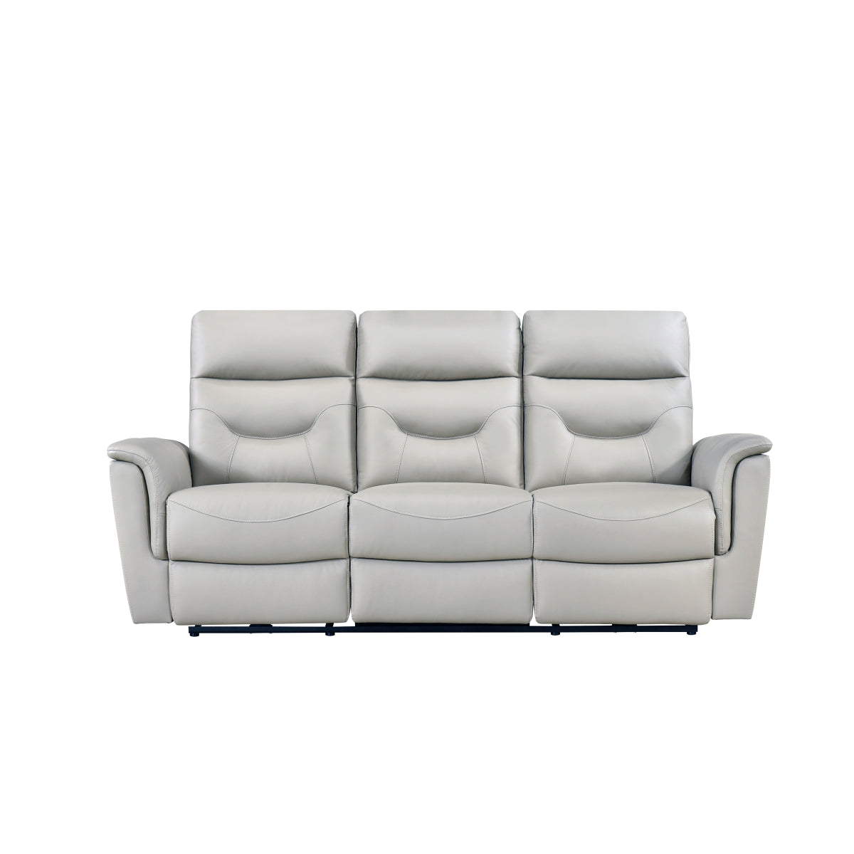 Anglesey - Sofa inclinable - Cuir Véritable Argent