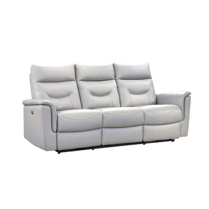 Anglesey - Sofa inclinable - Cuir Véritable Argent
