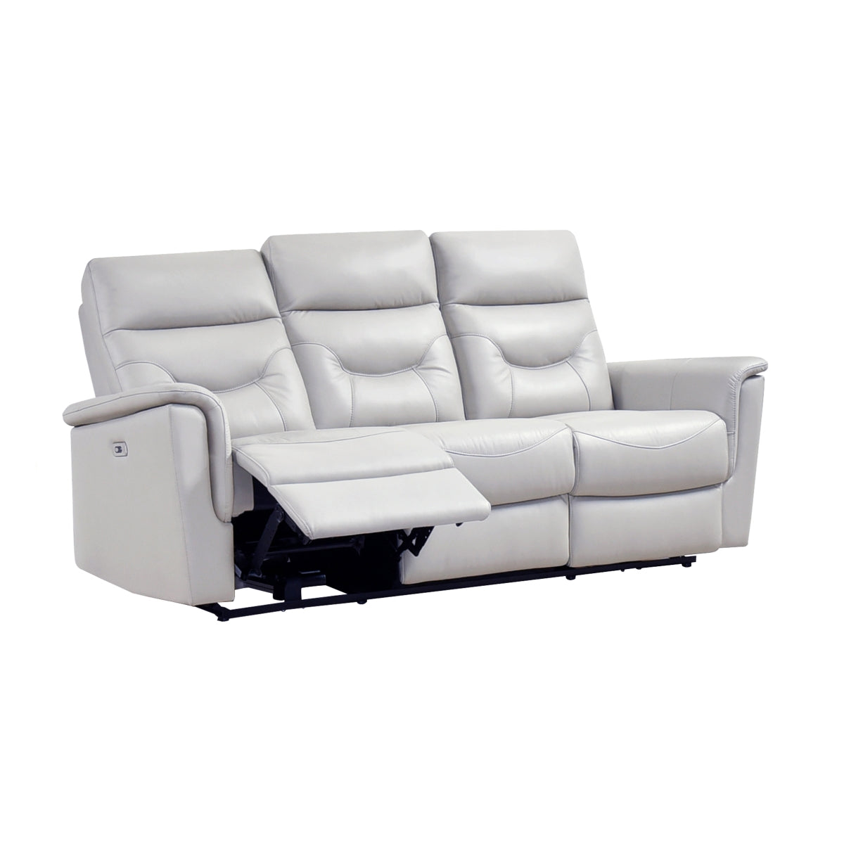 Anglesey - Sofa inclinable - Cuir Véritable Argent