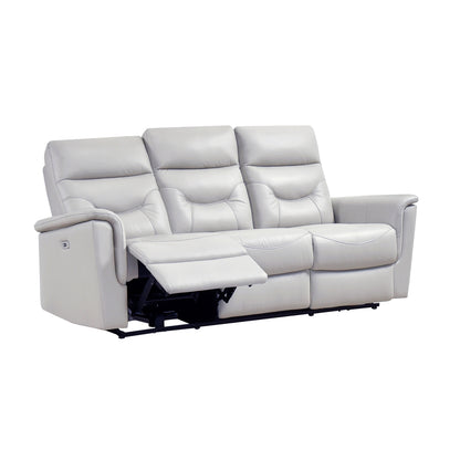 Anglesey - Sofa inclinable - Cuir Véritable Argent