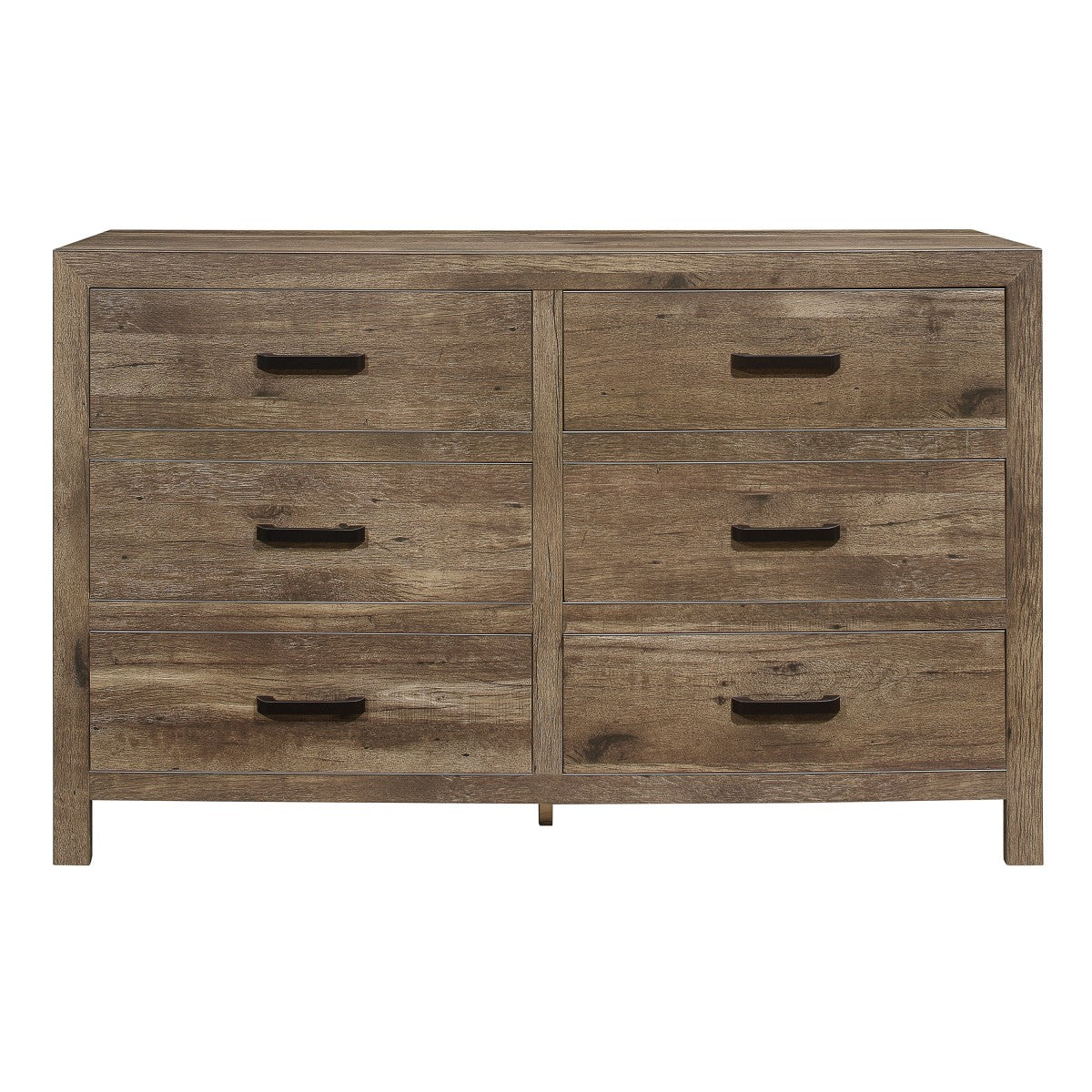 Mandan - 6 Drawer Dresser - Rustic Brown