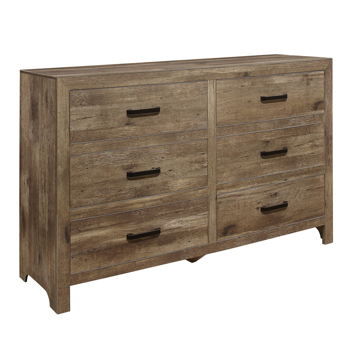 Mandan - 6 Drawer Dresser - Rustic Brown