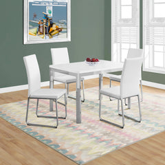 DINING TABLE SET - 5 PIECES - WHITE