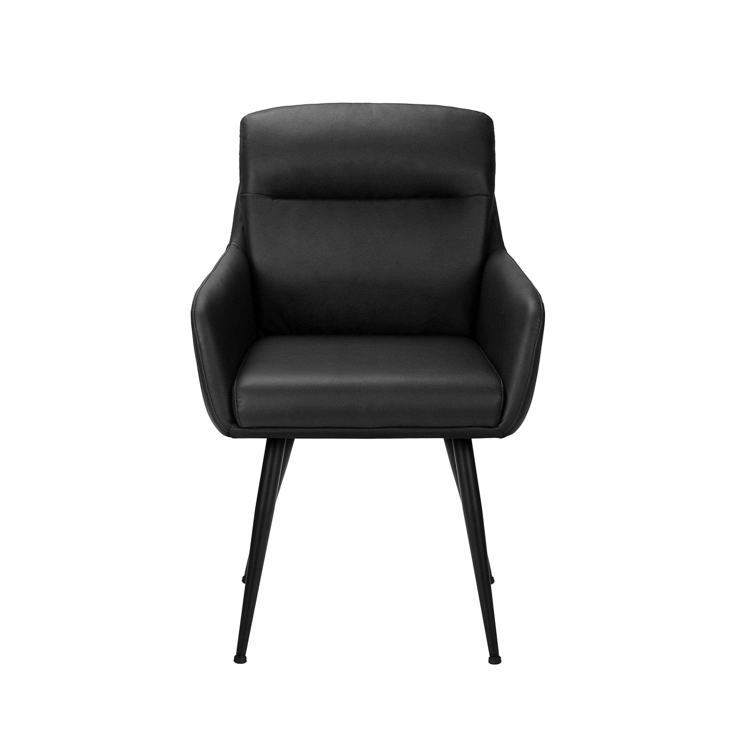 Jerry - Dining Chair - Black PU Leather