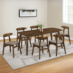 Oslo - Dining Room Set - Walnut & Beige