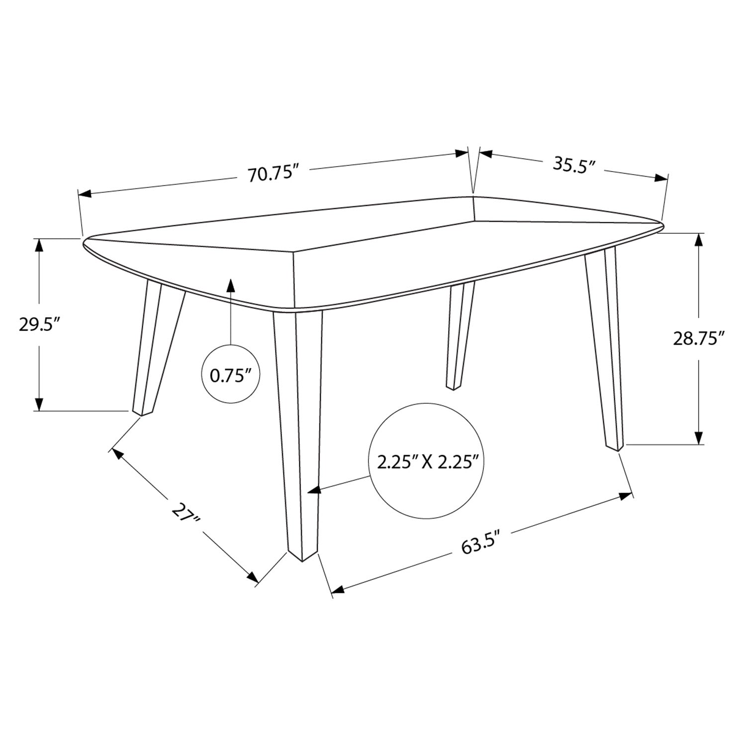 Oslo - Dining Table - Light Walnut