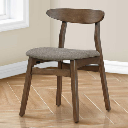 Oslo - Dining Chair - Walnut and Brown