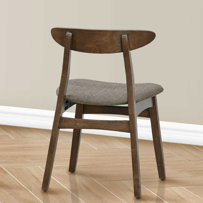 Oslo - Dining Chair - Walnut and Brown