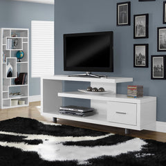 TV Stand - White with 1 drawer - 60 in.
