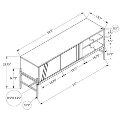 TV Stand - Vigo - White - 60 in