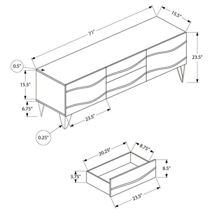 Bokaro - Meuble de TV - Brun Simili-Bois - 72 po