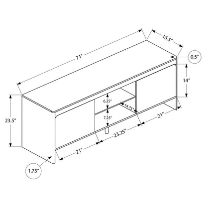 Genny - Meuble de TV - Noyer - 72 po