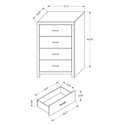 Meliora - 4 Drawer Chest - Bleached Oak