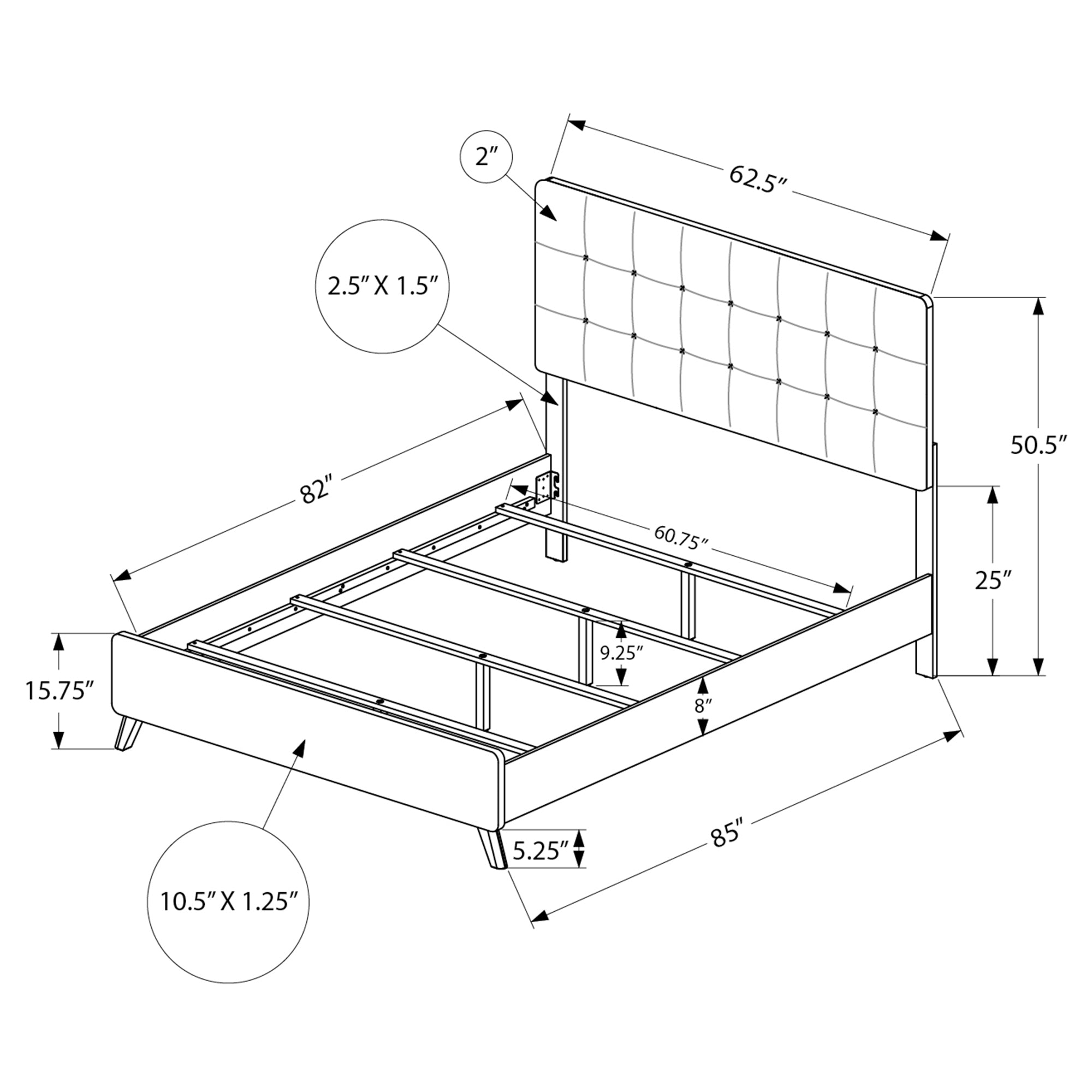 Jolen - Queen Bed - Grey Oak
