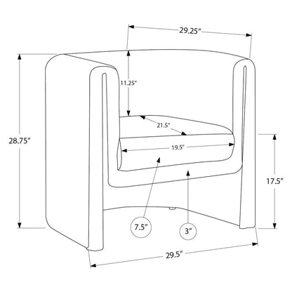 Anita - Accent Chair - Grey Fabric