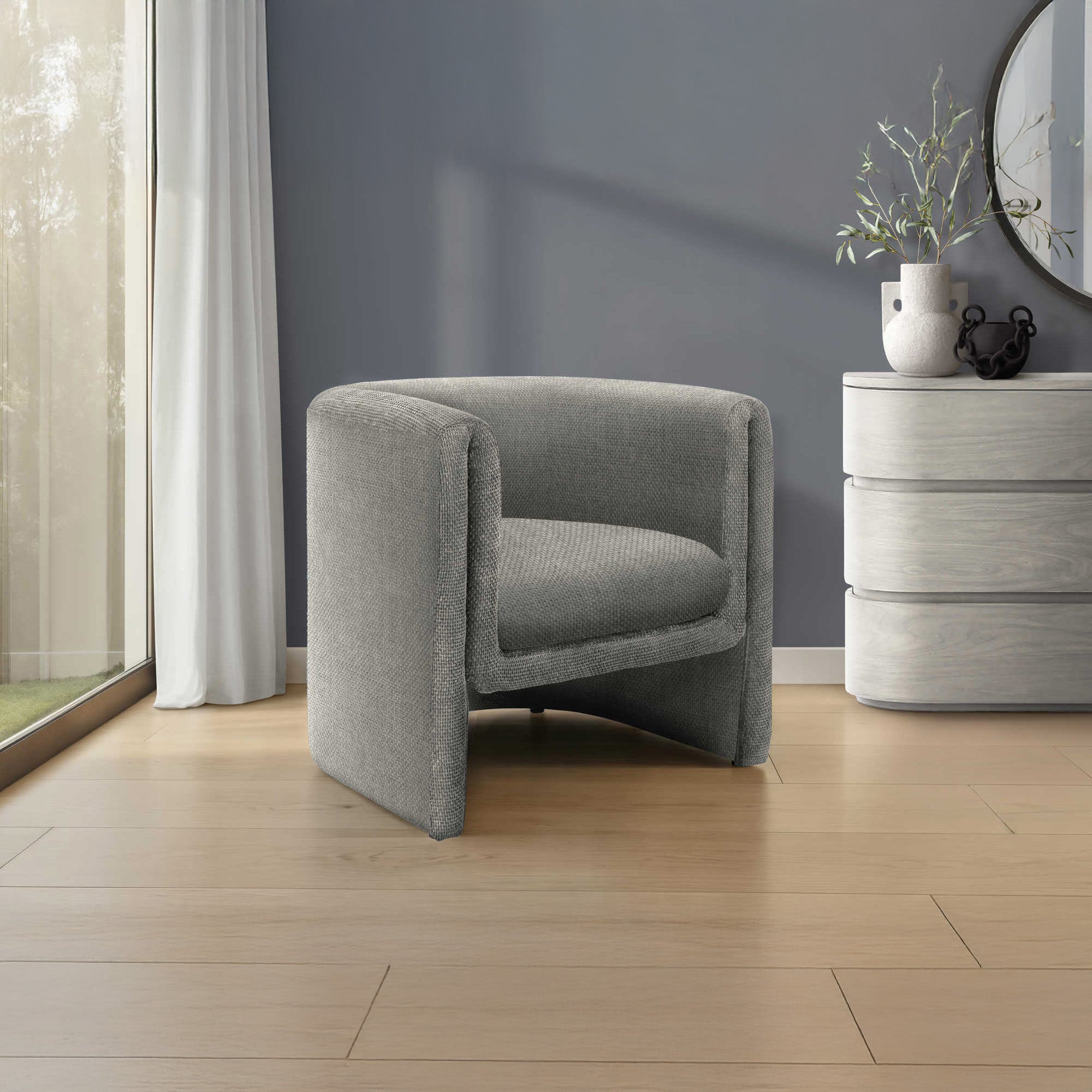 Anita - Accent Chair - Grey Fabric