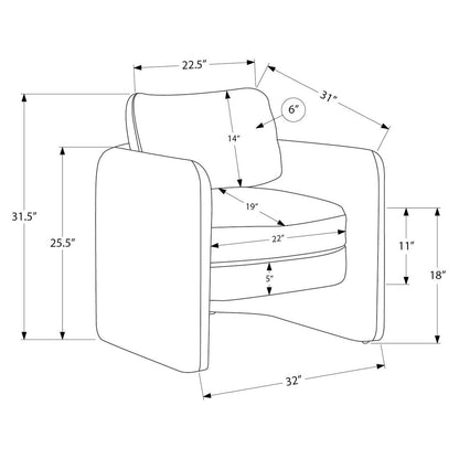 Clovis - Accent Chair - Dark Grey Fabric