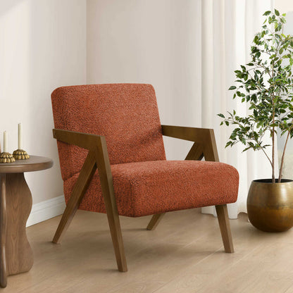 Alora - Chaise d'appoint - Tissu Rouge
