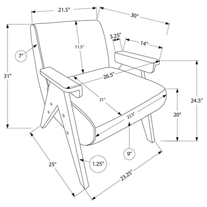 Brava - Chaise d'appoint - Tissu Bleu