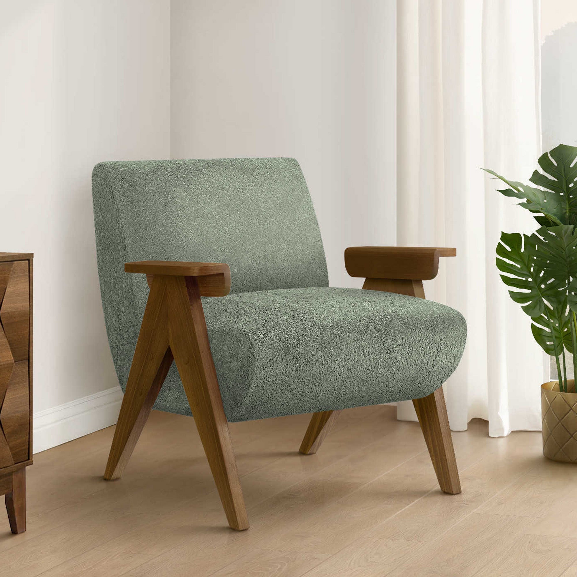 Brava - Chaise d'appoint - Tissu Vert