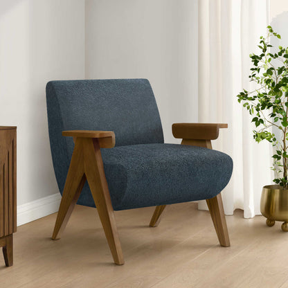 Brava - Chaise d'appoint - Tissu Bleu