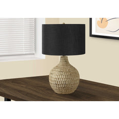 Table Lamp - 25"H / Brown Resin / Black