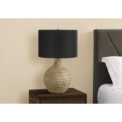 Table Lamp - 25"H / Brown Resin / Black