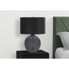 Table Lamp - 23"H / Black Ceramic / Black