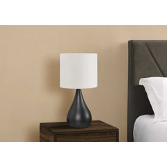 Table Lamp - 2PCX / 18"H / Black Metal / Ivory