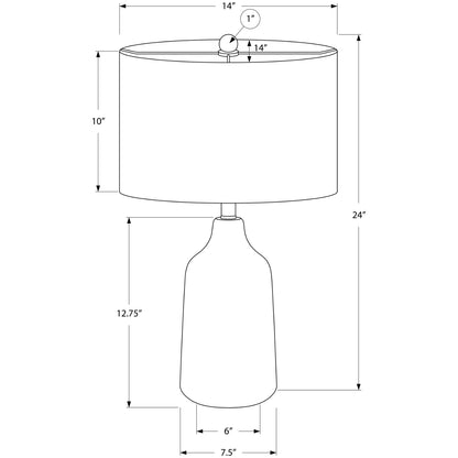 Table Lamp - 24"H / Concrete Gray / Beige