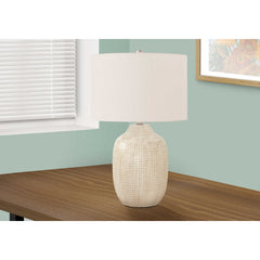 Table Lamp - 26"H / Ceramic Cream / Ivory