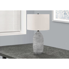Table Lamp - 27"H / Resin Gray / Ivory