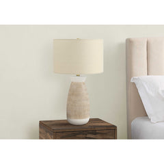 Table Lamp - 27"H / Ceramic Cream / Beige