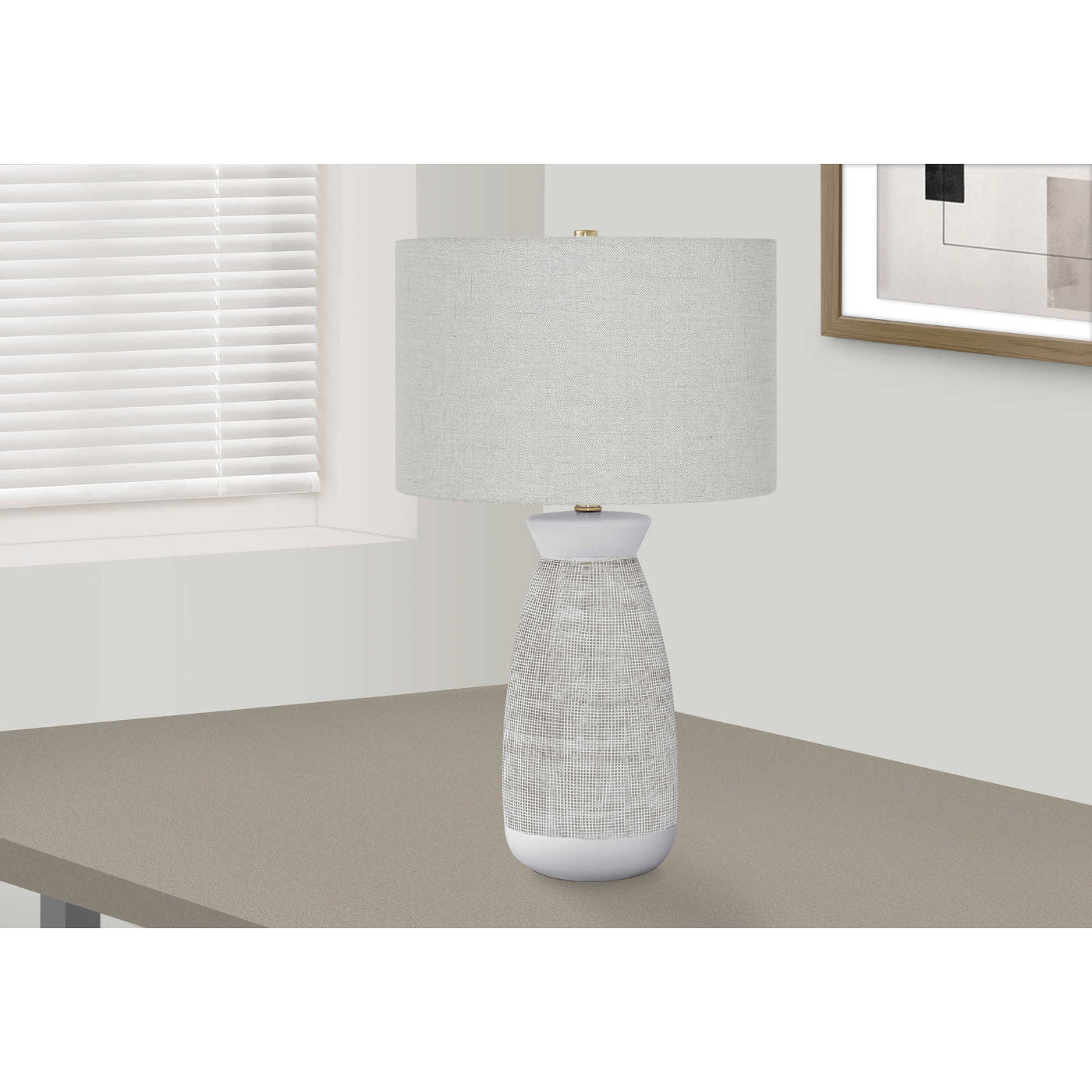 Table Lamp - 27"H / Ceramic Gray / Gray