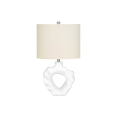 Table Lamp - 25"H / Cream Resin / Ivory